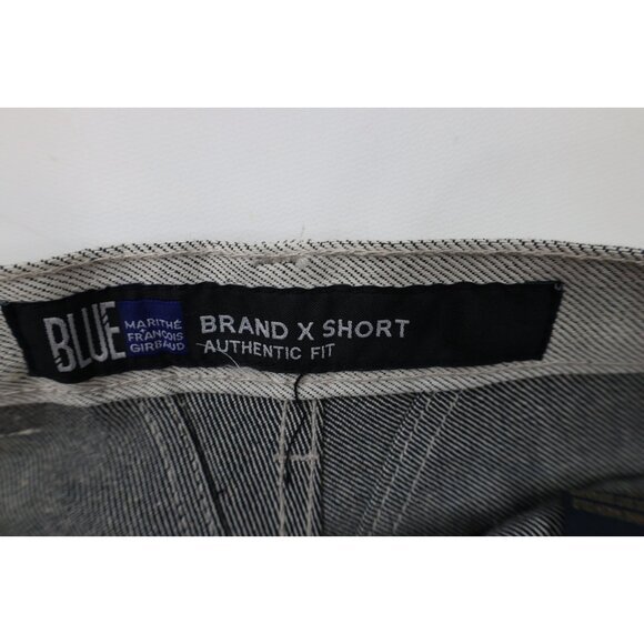 Deadstock Vtg 90s Marithe Francois Girbaud Mens 32 Baggy Denim Jean Shorts Gray - Picture 10 of 16